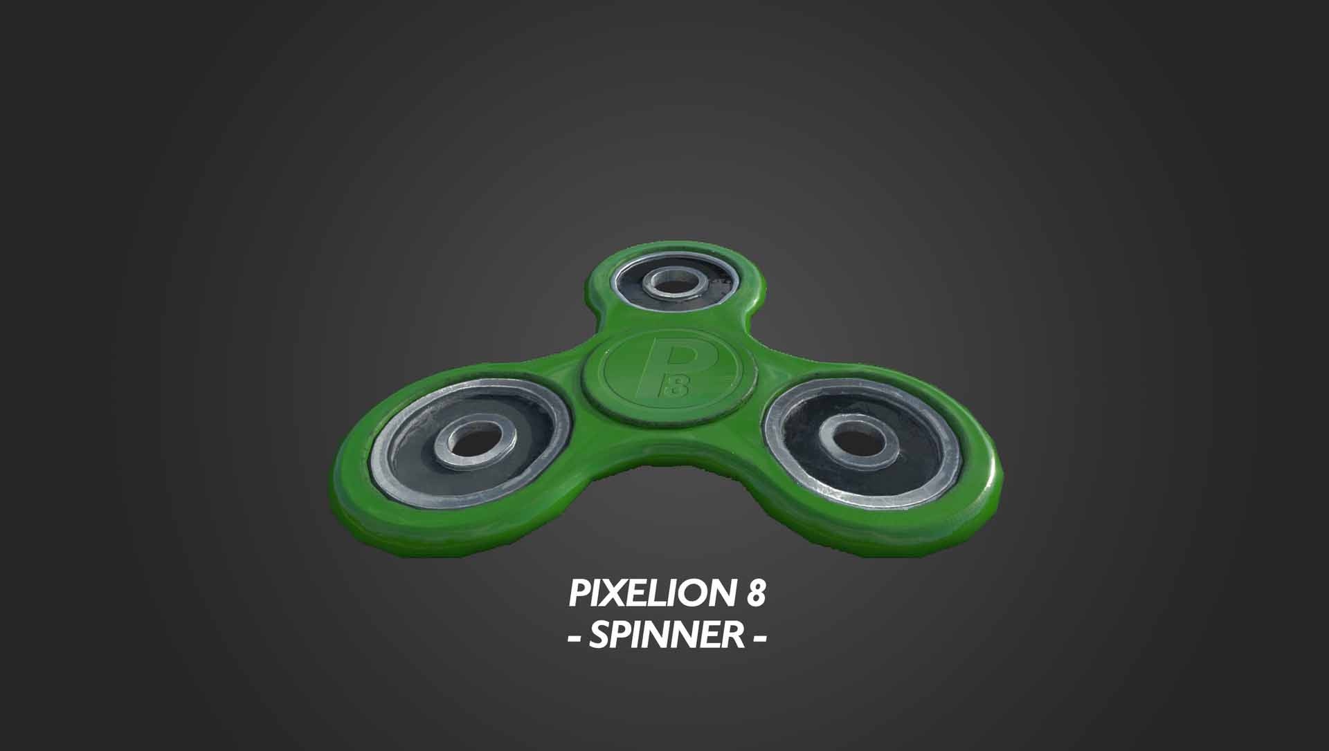 black-spinner-3d-green-plastic-pixelion8