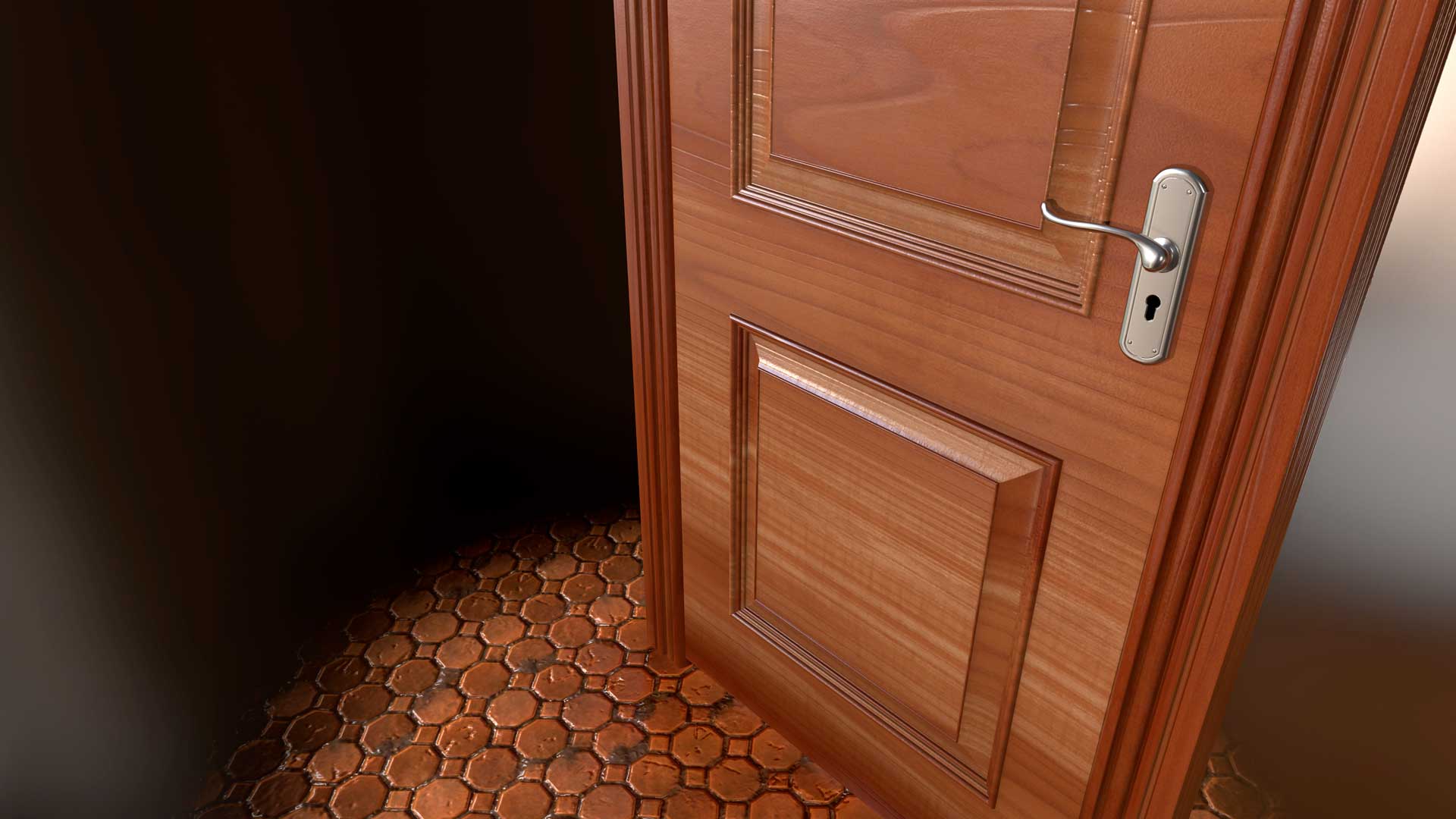 wooden door-close-office-3d-wood-door-pixelion8