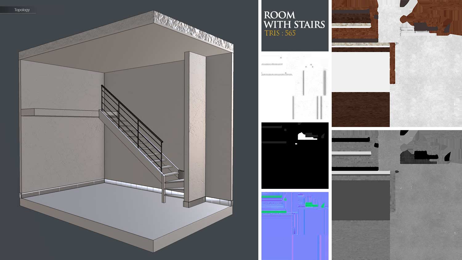 texture-UV-room-marmoset-stairs-wood-scene-pixelion8